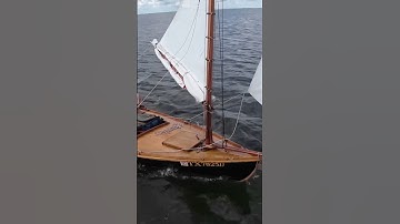 Relaxing sail in a wooden boat #sailing #adventure