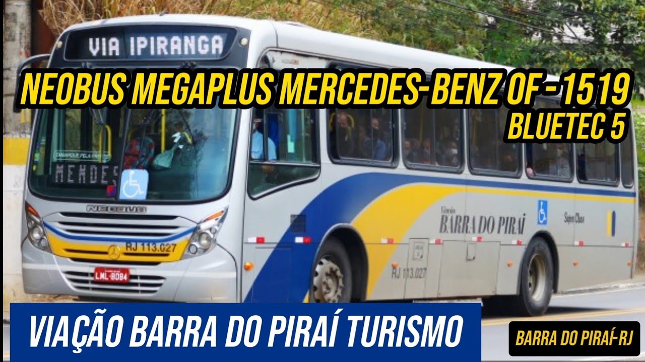 ✅️[ Barra do Piraí X Paulo de Frontin Via Morsing ] Neobus Megaplus Mercedes-Benz OF-1519 Bluetec 5