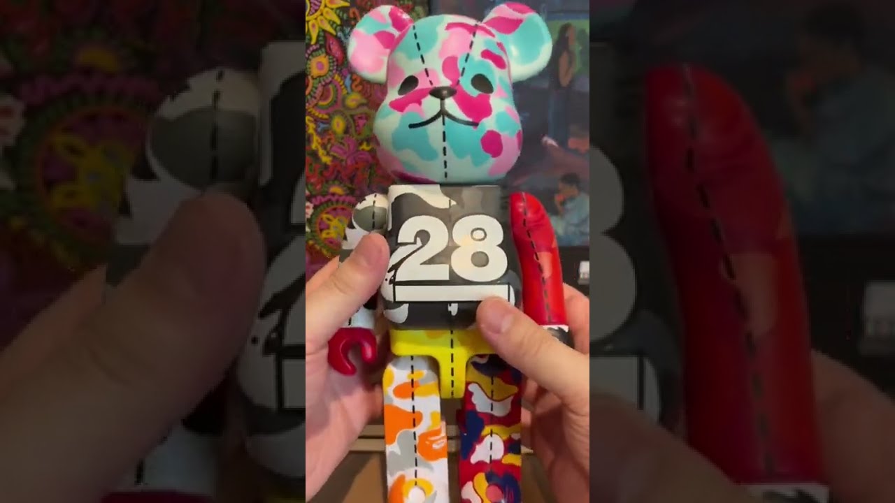 BAPE 28TH ANNIVERSARY BEARBRICK 400% UNBOXING 開箱 #SHORTS