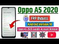 Oppo A5 2020 FRP Bypass | oppo a5 2020 Google Account Remove Android Version 10 Easy Without PC