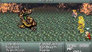 Final Fantasy VI Advance - Earth dragon boss fight
Unless youre lucky (like me) and get a Preemptive Strike, the first thing
hell do is use 50 Gs, which negates any Float status. Hell then use
Magnitude 8 and Quake to do major damage to you. But, if you listened,
youll be healed by both attacks, and anyone with the Angel Wings relic
equipped wont have to worry about 50 Gs and the earth attacks, because
Angel Wings gives you a permanent Float status. He can hit for close to
2500 damage, so be ready to heal. The earth attacks will heal him (around
2500 for Magnitude 8 and around 5000 for Quake), so youve got to nail him
fast and hard, or else hell outlast you. You can also try to cast Float on
the Dragon itself. If it connects, it will prevent it from getting healed by
its Earth-type attacks.
I suggest using the Soul of Thamasa to quickly kill the Dragon. Duelcast
Ultima-Quick, then use 4 Ultimas. If youre good, then you will only need to
do this twice before he dies. If youre unlucky, youll only do enough damage
to him, and then he will become enraged, attacking 4 times with close to 3000
damage per attack. This can easily wipe your party out, so try to bypass that
by killing him in one fell swoop. Final Fantasy VI Advance - Earth dragon boss fight