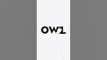 Create Negative space owl logo using illustrator #learnillustrator #logotutorial