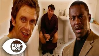 Doing His Business On The Toilet For Everyone To See | Peep Show