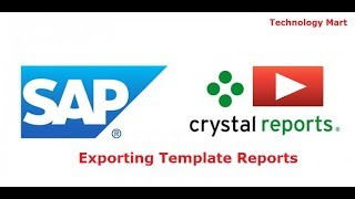 SAP Crystal Report Exporting Template Reports Profile