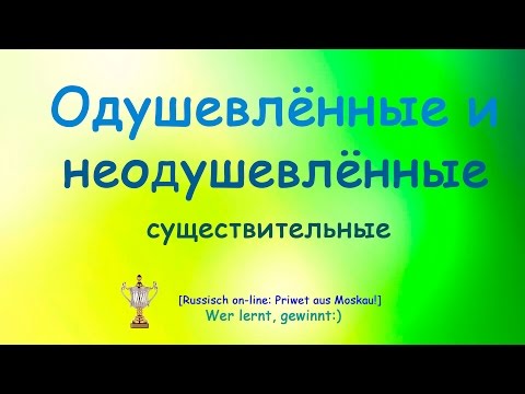 №2.РКИ Одушевлённые и неодушевлённые существительные.Belebte und unbelebte Substantive.