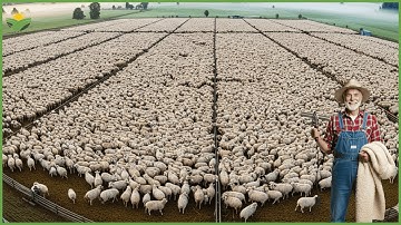 How Farmers Process and Transport Billions of Sheep This Way for Wool & Meat – Farming Documentary