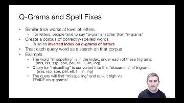 Lecture 21 5 n-grams, q-grams and other tricks