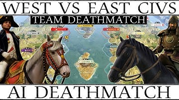 Civ 5: Western vs. Eastern Civilizations AI Only Team Deathmatch