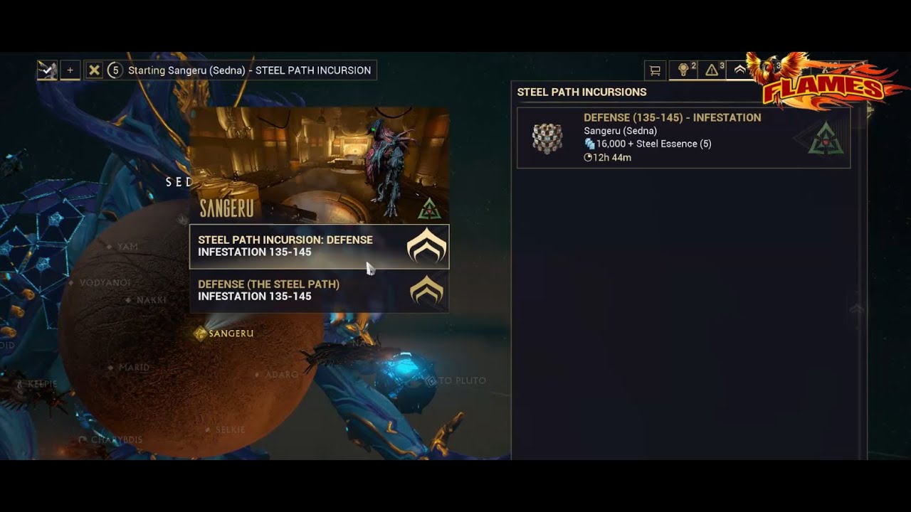 Warframe Steel Path Incursion Sangeru ( Sedna ) Mission Defense