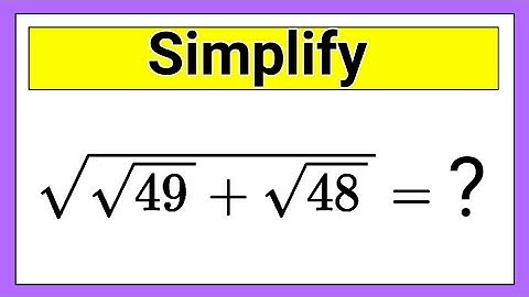 Nice Square Root Simplification Math |Nice Square Root Problems |Olympiad Math |Nitesh Eduworks