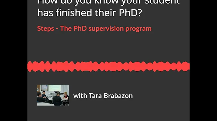 How do you know your student has finished their PhD?