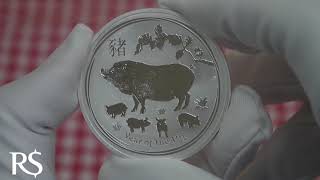 入手困難　JOLLY SILVER PIG 2019 Silver Coin 2019 $10 FINE SILVER COIN LUNAR YEAR OF THE PIG - Bullion Mart