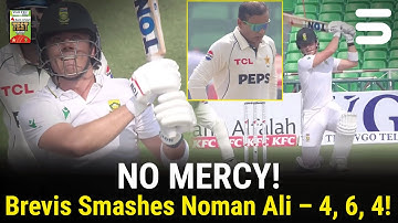 NO MERCY! Brevis Smashes Noman Ali–4,6,4 | PAK vs SA Test Series 2025 | 1st Test Day 4 | PCB | M3U1U