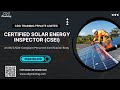 Comprehensive Certified Solar Energy Inspector (CSEI) Course | CDG Training Private Limited |