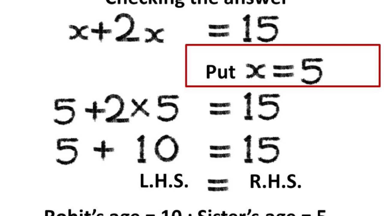 problem solving involving linear equation