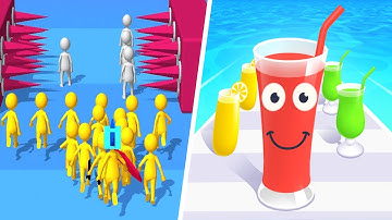 Join Clash 3D 🆚 Juice Run 🧿🌺🌈Walkthrough Android IOS 2025 New Update Gameplay HTR90