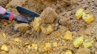 Digging for Treasure at Mountain worth Million Dollar from Huge Nuggets of gold.