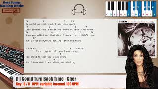  If I Could Turn Back Time - Cher Piano Backing Track with chords and lyrics