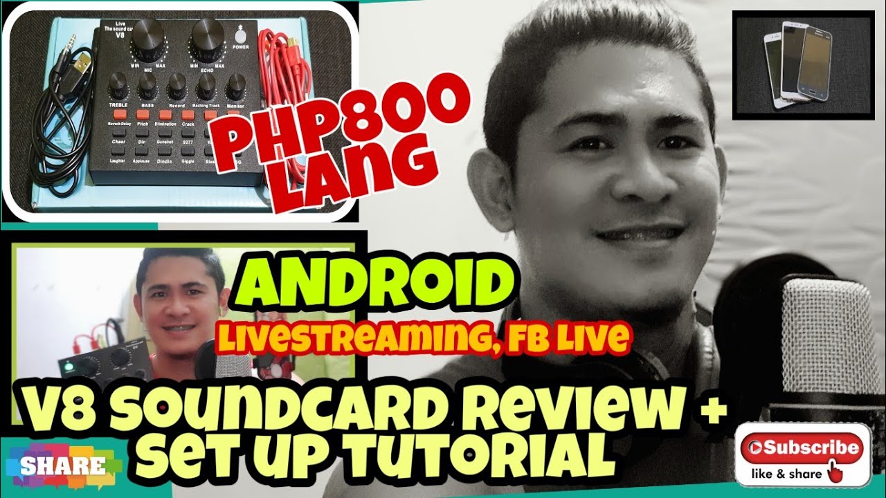 Recording Setup Using V8 How to setup V8 soundcard tutorial | Recording Studio using Android ...