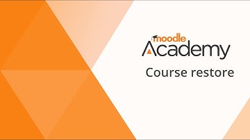Course restore in Moodle