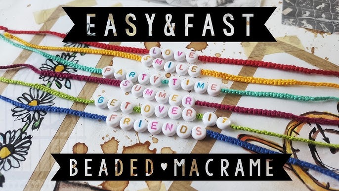 how to make friendship bracelets with alphabet beads ✨ 