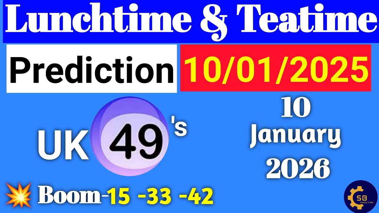Прогноз UK49 на обед 10 января 2026 года | Прогноз UK49 на обед на сегодня