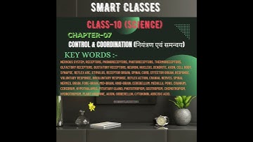 Science, Class-10, (Chapter-07). Control and Coordination (नियंत्रण एवं समन्वय)