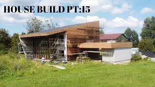 Larch cladding is going up- My House Build Pt15