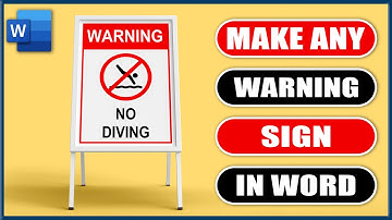 Make ANY Warning sign in Word | Microsoft Word Tutorial