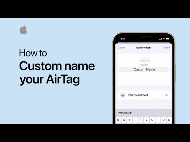 How to custom name your AirTag on iPhone, iPad, and iPod touch — Apple  Support 