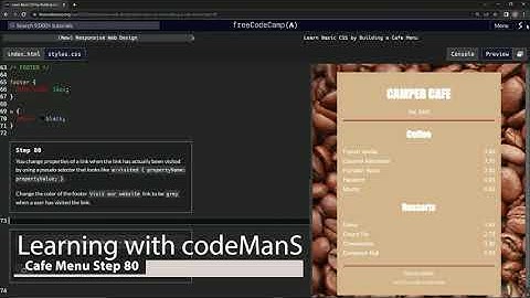 Learn Basic CSS by Building a Cafe Menu - Step 80