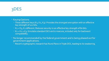 007 Symmetric Cryptography: DES, 3 DES, AES, blowfish, twofish and steganography