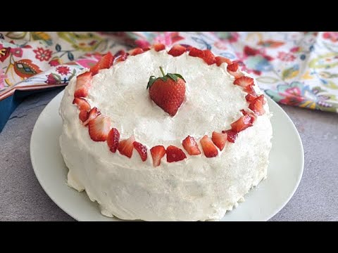 En 5 min ! Dessert 3 ingrdients sans cuisson et sans farine!  Gteau crmeux  Aux fraises