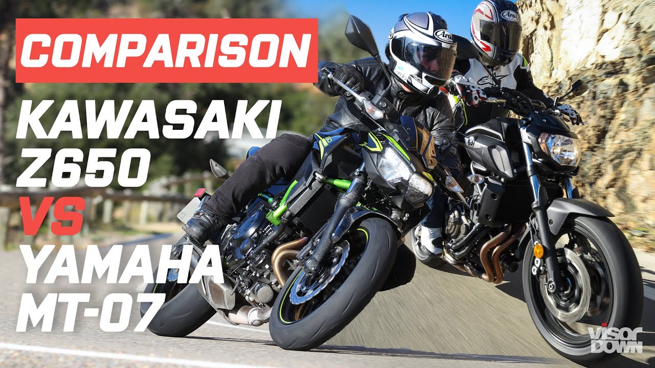 suspendere ubehageligt Wedge Head to head: Kawasaki Z650 vs Yamaha MT07 | Visordown