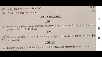 Engineering geology - set1- jntuk r23 - civil engineering - 2nd btech 2 nd sem - autonomous - jntua