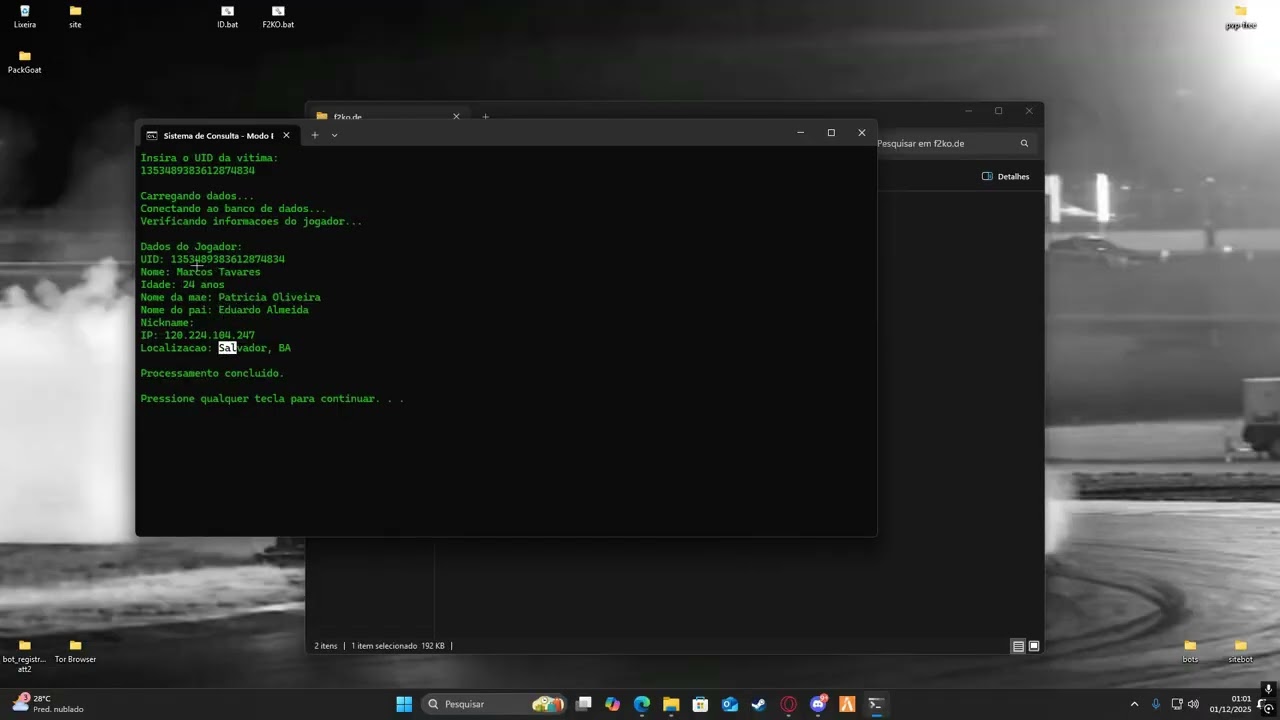PUXAR DADOS ATRAVÉS DO ID DISCORD - F2KO.DE | CONSULTOR & DADOS