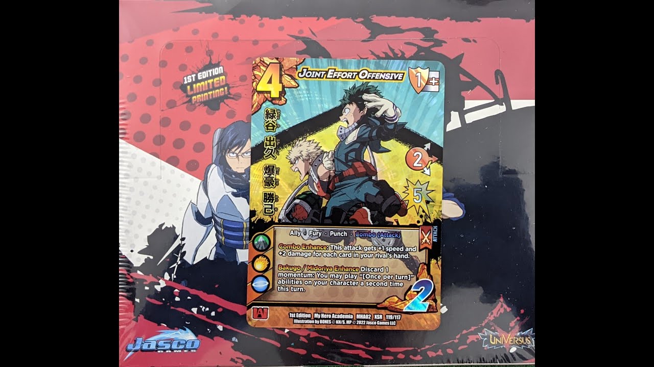 My Hero Academia Crimson Rampage Booster Box (MHA2) - UniVersus Collectible Card Game Anime Games My Hero Academia Crimson Rampage Booster Box (MHA2) - UniVersus Collectible Card Game Anime Games