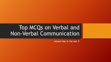 MCQs on Verbal and Non-Verbal Communication| Lucknow University | Enhancing Communication Skills