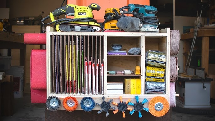 How To Build A Sandpaper Organizer With Sander Storage - Anika's DIY Life