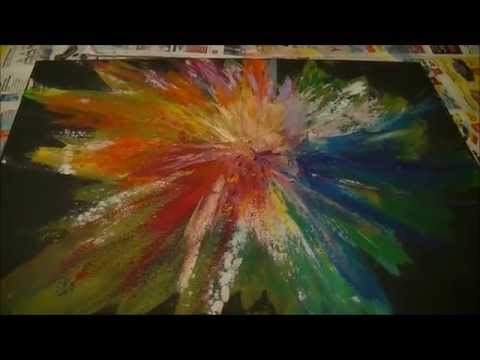 Betere Schilderij maken binnen 2 uur, abstracte bloem - YouTube VT-18