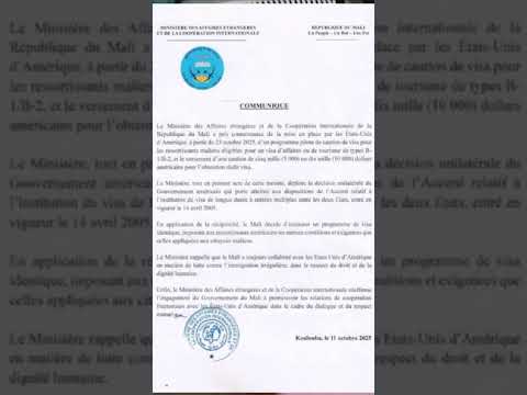 N 408 Le Visa Entre Le Mali Et Les États Unis D Amérique 