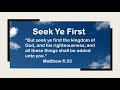 Seek ye First | Matthew 6:33 | Christ is coming Back | Pr. Randy Skeete.