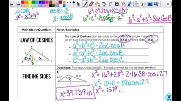 Law of Cosines 4PPC1819