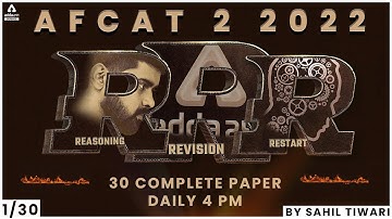 AFCAT 2 2022 | AFCAT Reasoning | AFCAT Reasoning  Previous Year Question Paper #1 | By Sahil Tiwari