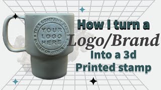 How I turn a 2D image into a 3D stamp for custom pottery logos