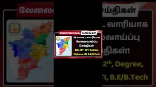 தமிழ்நாடு அரசு வேலைவாய்ப்பு 2025 | District-wise Job Updates All Tamil Nadu #GovtJobs #TNJobs