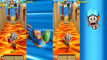 Talking Tom Gold Run VS Talking Tom Hero Dash - Sky Run Talking Tom Boss Fight Christmas Lava Escape