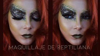 Maquillaje de Reptiliana | Serpiente | Idea de Halloween | Celheliz