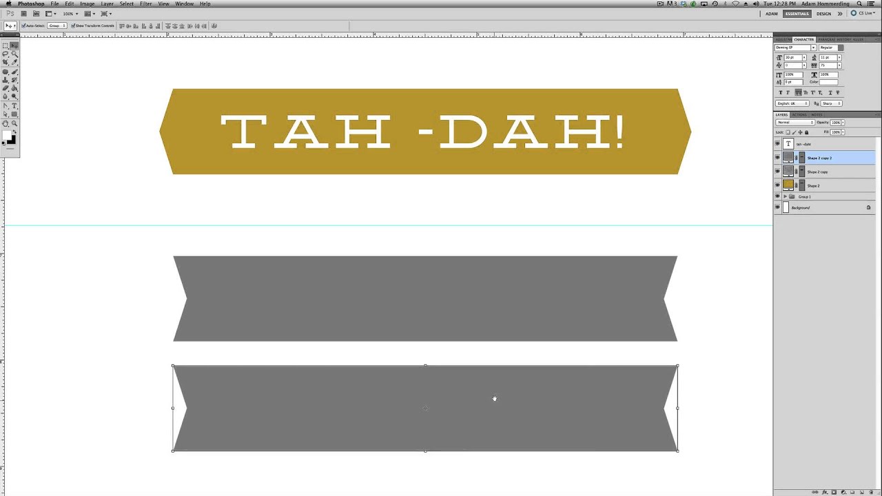 Creating Banner  Shapes  In Photoshop  YouTube