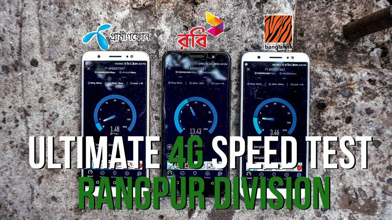 GP vs ROBI vs BL | Ultimate 4G Speed Test - Rangpur Division - YouTube